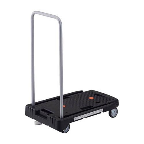 ＴＲＵＳＣＯ　小型樹脂台車　こまわり君　省音Ｇ車輪　６００ｍｍ×３９０ｍｍ　ブラック　樹脂ストッパー...