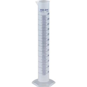 ＴＲＵＳＣＯ　メスシリンダー　ＰＰ製　青目盛付　２５０ｍｌ　ＭＳ２５０　１個