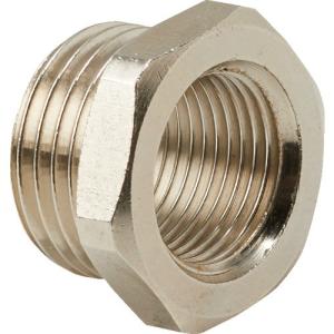 ＴＲＵＳＣＯ　ブッシング　Ｇ１／４オネジ×Ｇ１／８メネジ　ＴＢＵ２１　１個