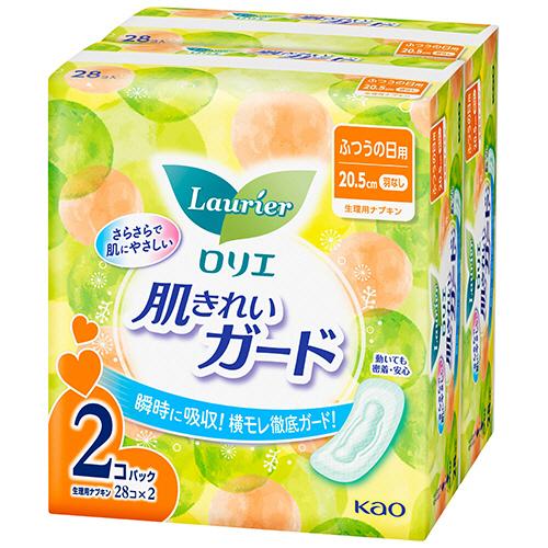 花王　ロリエ　肌きれいガード　昼用　羽なし　１セット（５６個：２８個×２パック）