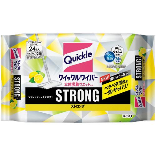 花王　クイックルワイパー　立体吸着ウエットシート　ストロング　リフレッシュレモンの香り　１パック（２...