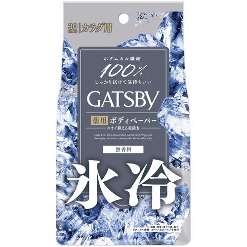 マンダム　ギャツビー　薬用ボディペーパーＮ　アイスタイプ（氷冷）　無香料　１パック（３０枚）