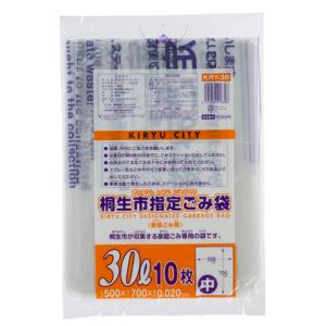 ジャパックス 桐生市 指定ごみ袋 半透明 30L KRY−30 1パック