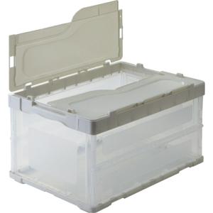 エコン カラーオリコン フタ付き 50L ホワイトグレー