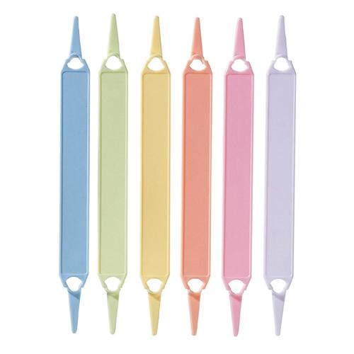 デビカ　ペーパーファスナー　足間隔８０ｍｍ　約２５枚収容　５色　０６０２２２　１セット（１０００本：...