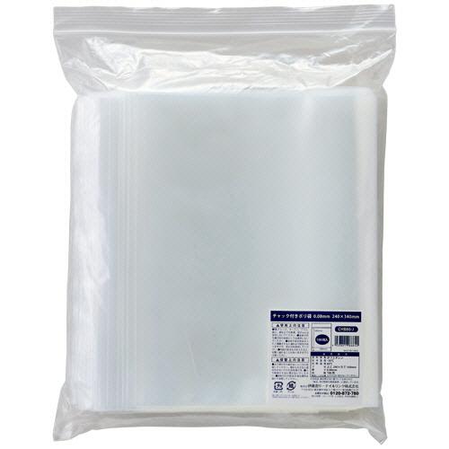 伊藤忠リーテイルリンク　チャック付ポリ袋　０．０８×２４０×３４０ｍｍ　ＣＨＢ８０−Ｊ　１セット（５...