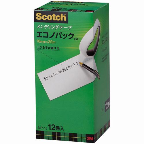 ３Ｍ　スコッチ　メンディングテープ　エコノパック　大巻　１８ｍｍ×３０ｍ　紙箱入　業務用パック　ＭＰ...