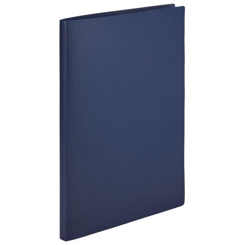 ＴＡＮＯＳＥＥ　クリアファイル（不透明表紙）　Ａ４タテ　２０ポケット　ネイビー　１セット（８０冊）