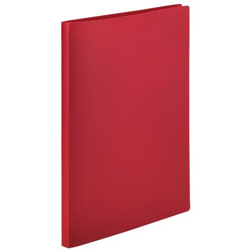 ＴＡＮＯＳＥＥ　クリアファイル（不透明表紙）　Ａ４タテ　２０ポケット　レッド　１セット（８０冊）