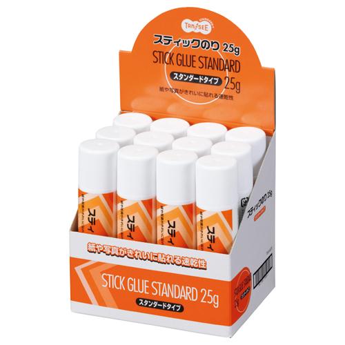 ＴＡＮＯＳＥＥ　スティックのり　２５ｇ　１セット（１２本）