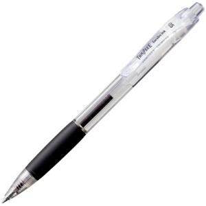 TANOSEE　ノック式油性ボールペン（なめらかインク）　０．５ｍｍ　黒　（軸色：クリア）　１セット（５０本）｜tanomail