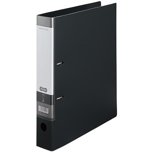 TANOSEE　Ｄリングファイル　Ａ４タテ　２穴　３５０枚収容　３５ｍｍとじ　背幅５３ｍｍ　ダークグ...