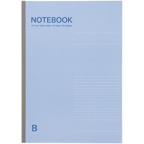 TANOSEE　ノートブック　Ａ４　Ｂ罫６ｍｍ　４０枚　１セット（１０冊）