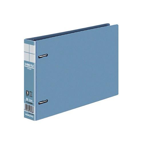 コクヨ　ＤリングファイルＥ型　再生ＰＰ表紙　Ｂ６ヨコ　２穴　２００枚収容　背幅３４ｍｍ　青　フ−ＦＤ...