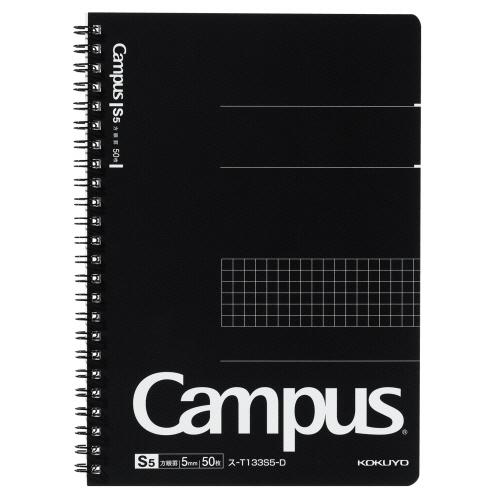 コクヨ　キャンパス　ツインリングノート　Ａ５　５ｍｍ方眼罫（カットオフ）　５０枚　ス−Ｔ１３３Ｓ５−...