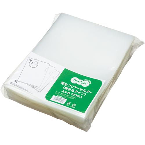 TANOSEE　再生クリアホルダー（角まる）　Ａ４　厚さ０．２ｍｍ　クリア　１セット（６００枚：１０...