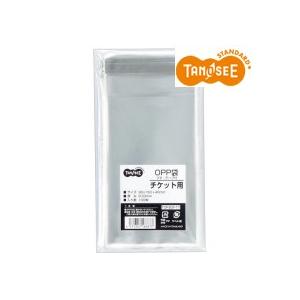 TANOSEE　ＯＰＰ袋　フタ・テープ付　チケット用　９０×１５０＋４０ｍｍ　１セット（１０００枚：１００枚×１０パック）｜ぱーそなるたのめーる