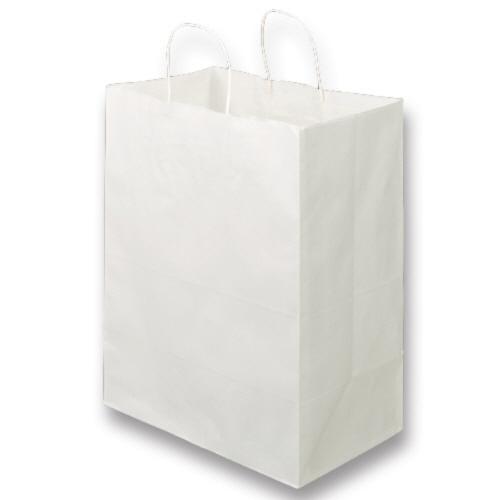 TANOSEE　紙手提袋　丸紐　マチ広・大　ヨコ３５０×タテ４４０×マチ幅２１０ｍｍ　白無地　１セッ...