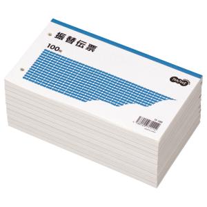 TANOSEE　振替伝票　タテ１０６×ヨコ１８８ｍｍ　１００枚　１セット（１０冊）