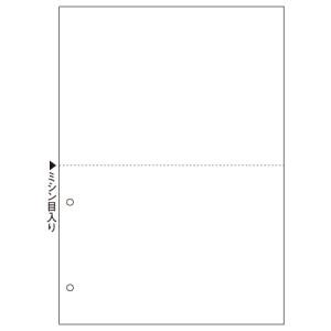 ヒサゴ　マルチプリンタ帳票（ＦＳＣ森林認証紙）　Ａ４　白紙　２面　２穴　ＦＳＣ２０８４　１セット（５００枚：１００枚×５冊）