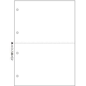 TANOSEE マルチプリンタ帳票 A4 白紙 2面 4穴 1セット