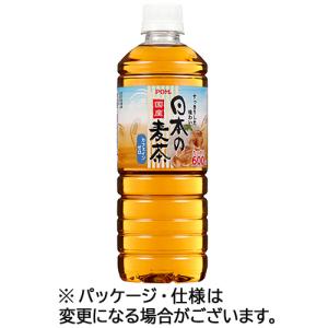 えひめ飲料　ＰＯＭ　日本の麦茶　６００ｍｌ　ペットボトル　１ケース（２４本）