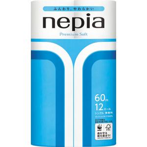 王子ネピア ネピア プレミアムソフト トイレットロール シングル 芯あり 60m 無香料 1セット