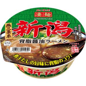 ヤマダイ　ニュータッチ　凄麺　新潟背脂醤油ラーメン　１２４ｇ　１ケース（１２食）　（お取寄せ品）