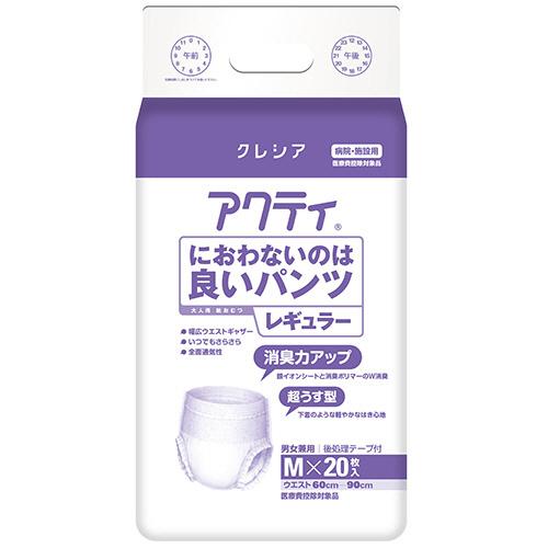 日本製紙クレシア　アクティ　におわないのは良いパンツ　レギュラー　Ｍ　１セット（８０枚：２０枚×４パ...