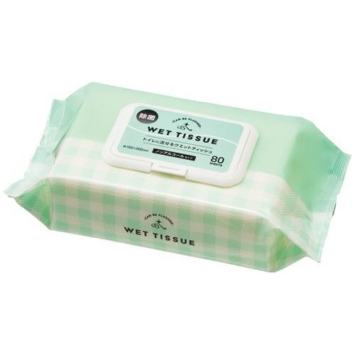 クラフトマン　除菌　トイレに流せるウエットティッシュ　ノンアルコールタイプ　ＷＴ−８０　１セット（１...
