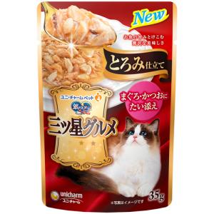 銀のスプーン　三ツ星グルメパウチ　とろみ仕立て　まぐろ・かつおにたい添え　３５ｇ　１セット（１６パック）（お取寄せ品)