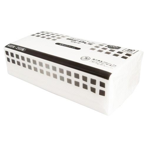 カルタス　ビズーレ　詰替ｅｃｏティシュ　２００組／パック　１セット（８０パック）