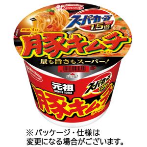 エースコック スーパーカップ1．5倍 豚キムチラーメン 107g 1ケース