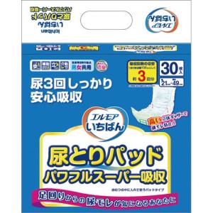 カミ商事　エルモア　いちばん　尿とりパッド　パワフルスーパー吸収　１セット（７２０枚：３０枚×２４パック）