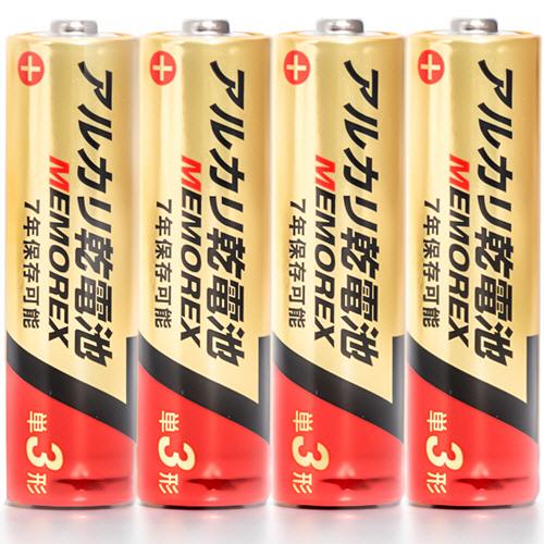 メモレックス・テレックス　アルカリ乾電池　単３形　ＬＲ６／１．５Ｖ　４０Ｓ７　１セット（４００本：４...