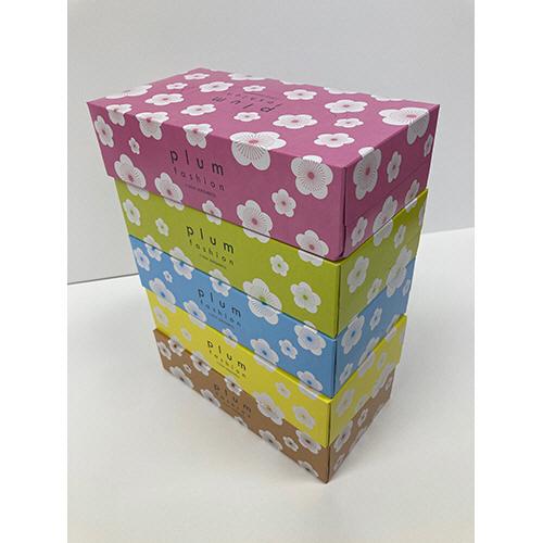 アースライフジャパン　ティッシュペーパー　ｐｌｕｍ　ｆａｓｈｉｏｎ　１５０組／箱　１セット（８０箱：...