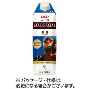 ＵＣＣ　ゴールドスペシャル　アイスコーヒー　無糖　１０００ｍｌ　紙パック（口栓付）　１セット（２４本：１２本×２ケース）｜tanomail