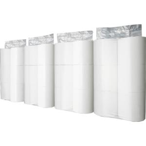 TANOSEE　トイレットペーパー　パック包装　シングル　芯なし　１７０ｍ　ホワイト　１セット（７２ロール：２４ロール×３ケース）｜tanomail