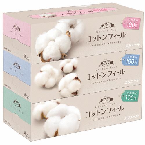 大王製紙　エリエール　コットンフィールティシュー　１５０組／箱　１セット（４８箱：３箱×１６パック）