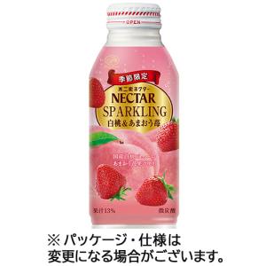 不二家　ネクタースパークリング　白桃＆あまおう苺　３８０ｍｌ　ボトル缶　１ケース（２４本） （お取寄せ品）｜tanomail