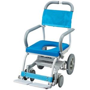 シャワーキャリー くるくるチェアD O型穴有りシート KRU-172 入浴用車椅子