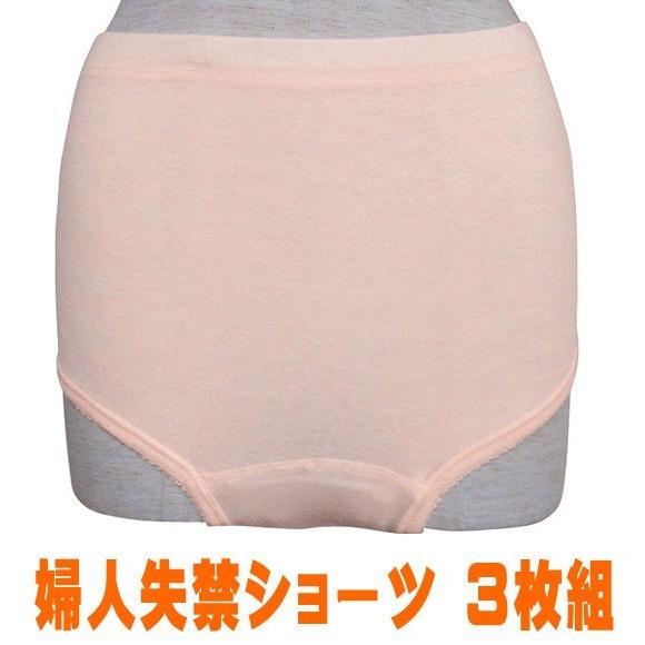 婦人失禁ショーツ 同色3枚組 介護用品 婦人用 綿100％ ソフトガーゼショーツ M L LL 3L...