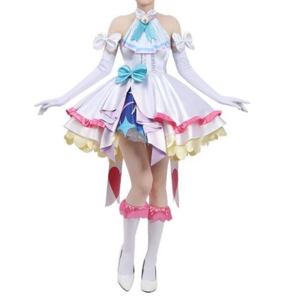 新品 ひろがるスカイ！プリキュア 風 虹ヶ丘ましろ にじがおかましろ キュアプリズム コスプレ衣裝 ...