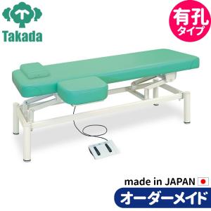 電動昇降ベッド 高田ベッド製作所 電動ベッド 電動昇降台 業務用ベッド 有孔上肢台付電動フットワークベッド TB-1101U エステベッド オーダーメイド 日本製｜tanosinia