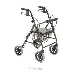 室内専用歩行車 レッツゴーミニ / 117502 シルバー（竹虎ヒューマン