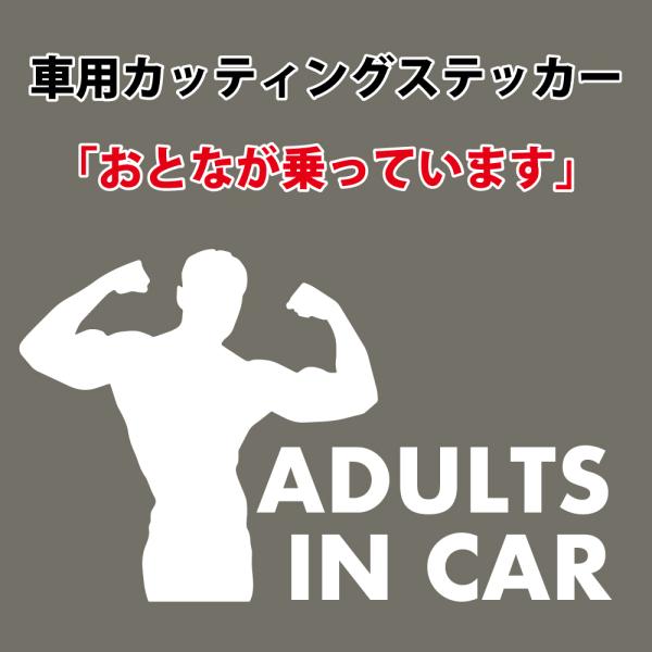 車用カッティングステッカー「ADULTS IN CAR」２タイプからお選びください