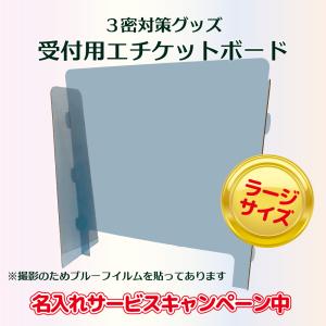 アクリルパーテーション コロナ対策 エチケットボード 幅80cm高さ89cm 透明アクリル製 名入れ対応 受付 ミーティング｜tanpinya