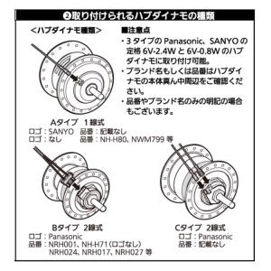 自転車ライト LED ハブダイナモ専用ライト ...の詳細画像5
