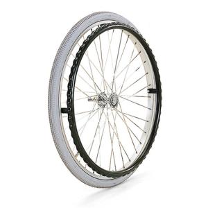 取り寄せ品 車いす用 ソフトタイヤ(ノーパンク)付ノーマルハブ軸