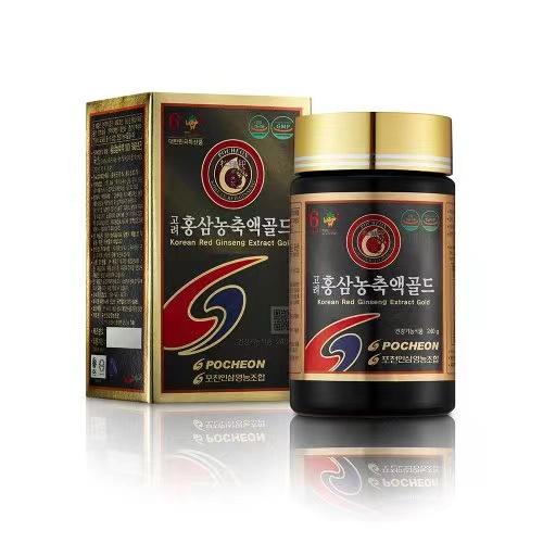 6年根 高麗紅参濃縮液 プレミアムゴールド 高麗人参エキス 抱川人参営農組合  紅参濃縮液 紅参精 ...